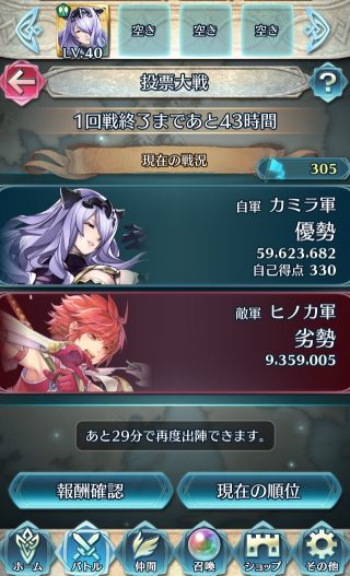 【FEH】飛行大戦はカミラの優勝で確定か！？圧倒的戦力差でヒノカが可哀想すぎる……