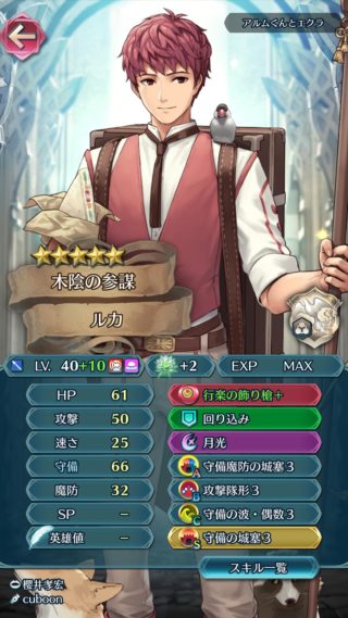 【FEH】10凸守備特化ピクニックルカ、驚異の守備66。物理で彼に勝てるキャラは存在するのか