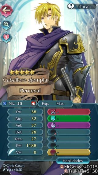 【FEH】パーシバルは速さ重視のバランス型ステータス！！ 攻撃はやや低めだが敵に回すと強そうだぞ