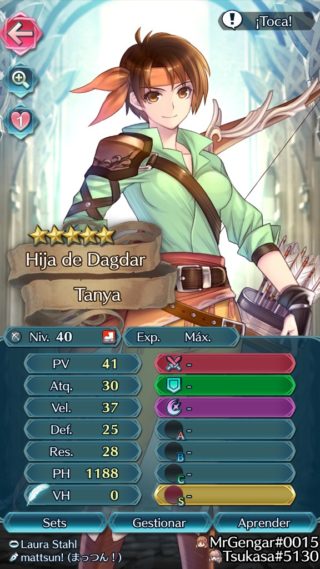 【FEH】タニアは速さ37と高速弓兵！！ 所持武器はエポニーヌと同じシャイニングボウだ