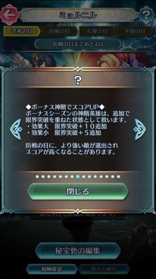 【FEH】ミョルニルでハイスコアを叩き出すにはボーナスシーズンの神階英雄が必要不可欠！！ 伝承英雄さんの立場はいかに……