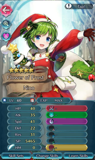 【FEH】クリスマスニノは重装になっても速さ特化型ステータス！！ 耐久面が不安だが活躍できるだろうか？？