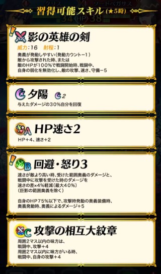 【FEH】男クリスの専用武器『影の英雄の剣』が強い！！ ほぼバルムンクの上位互換なので回避剣士としての活躍に期待できるぞ！！