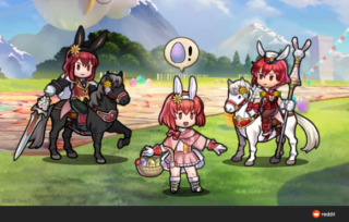 【FEH】海外エクラの作成したバニーマリア＆バニーミシェイルのSDイラストがめちゃくちゃ可愛い。来年は公式で来るはずだよな！！