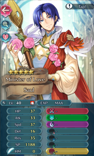 【FEH】花婿サウルのステータスは速さ魔防型！！ 攻撃が控えめなのが残念だが高級スキルの塊だ