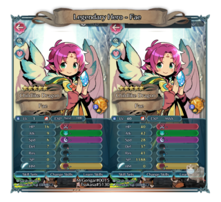 【FEH】伝承ファたそのステータスは攻撃耐久型！！ 歩行兵種にもかかわらずステータス総合値188と重装クラスだ