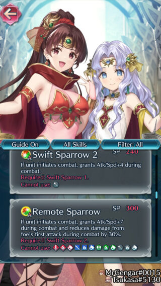 【FEH】A鬼神飛燕の離撃スキルは近接＆杖には継承不可能！！ 遠距離限定だが誰に持たせたい？？