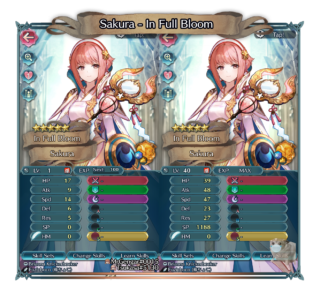【FEH】伝承サクラのステータスは攻速型！！ 強烈なサポート性能を有しつつも完全にアタッカーなステータス配分だ