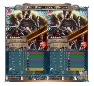 【FEH】伝承漆黒の騎士のステータスは速さを捨てた攻撃耐久型！！ ぶっ壊れ性能なのでしばらくは大暴れ確定か