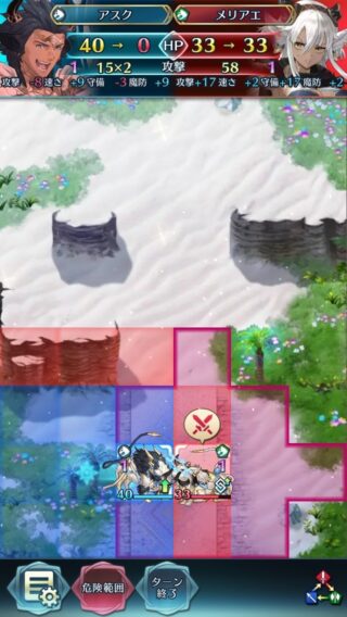 【FEH】メリアエ、戦渦の敵として厄介。ニザヴェリルなど敵として出てくると事故りやすいキャラ結構いるよね